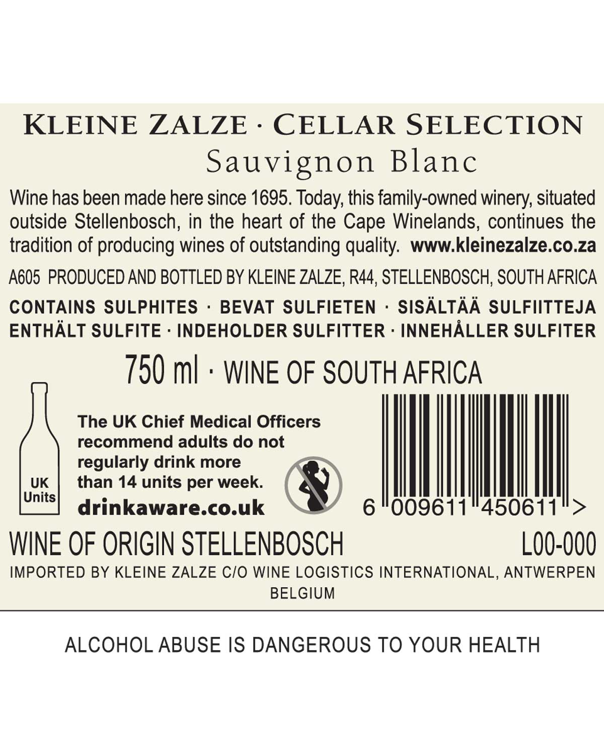 Buy Kleine Zalze Cellar Selection Sauvignon Blanc 2023 Now