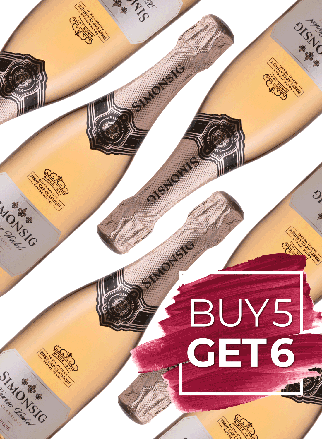 Simonsig Kaapse Vonkel Brut Rosé 2023 🌸 Buy 5 & Get 6