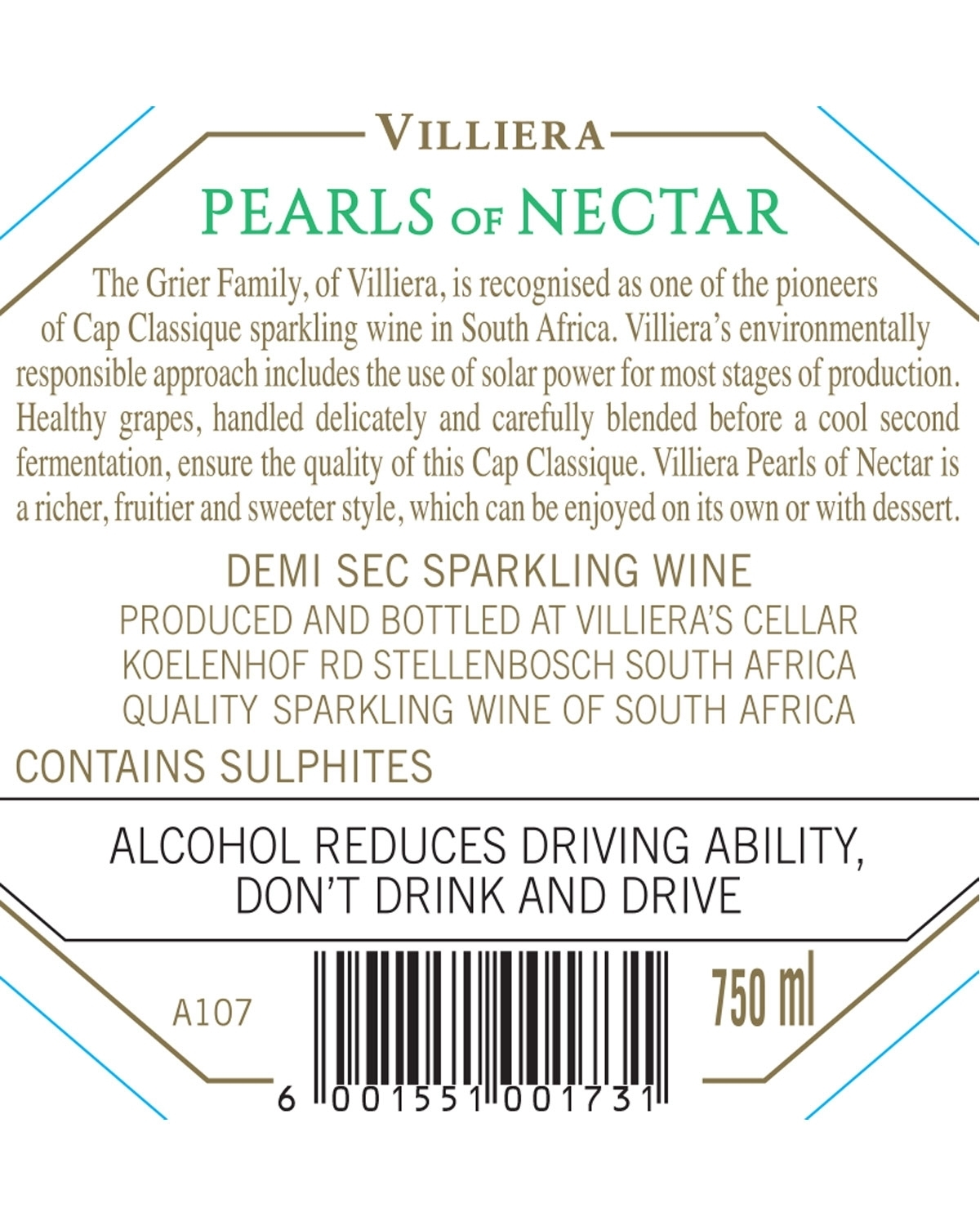 Villiera Pearls of Nectar n/v