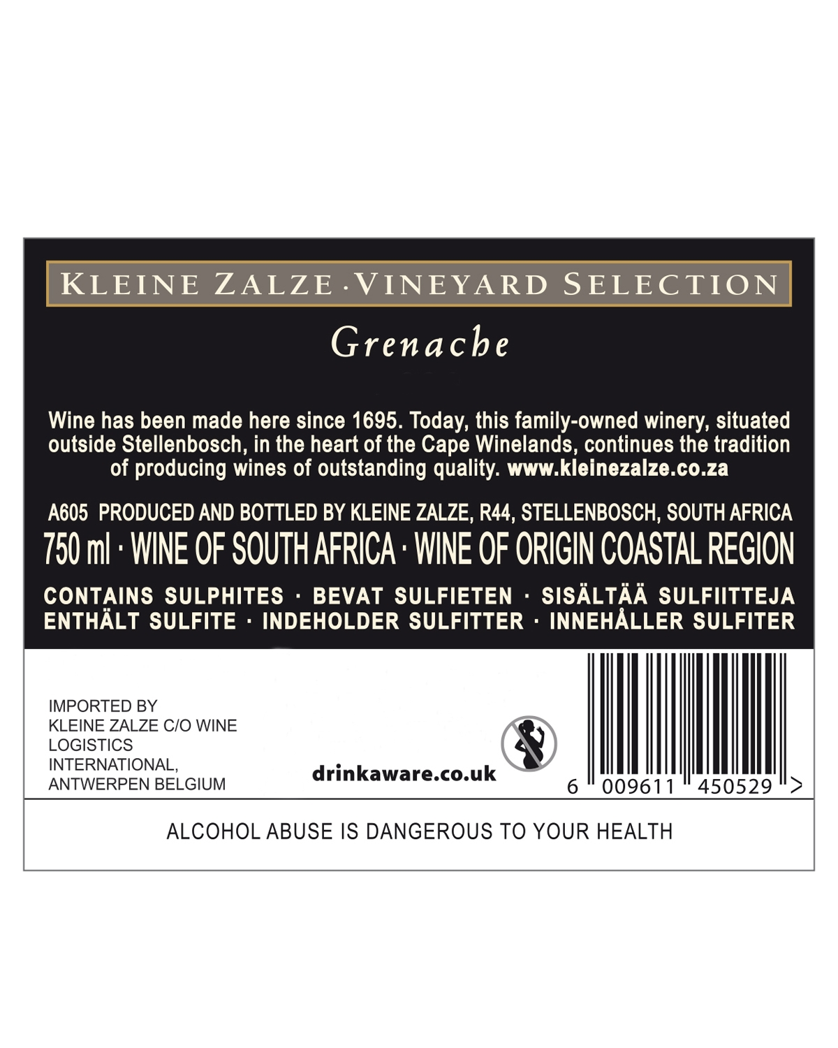 Kleine Zalze Vineyard Selection Grenache 2022