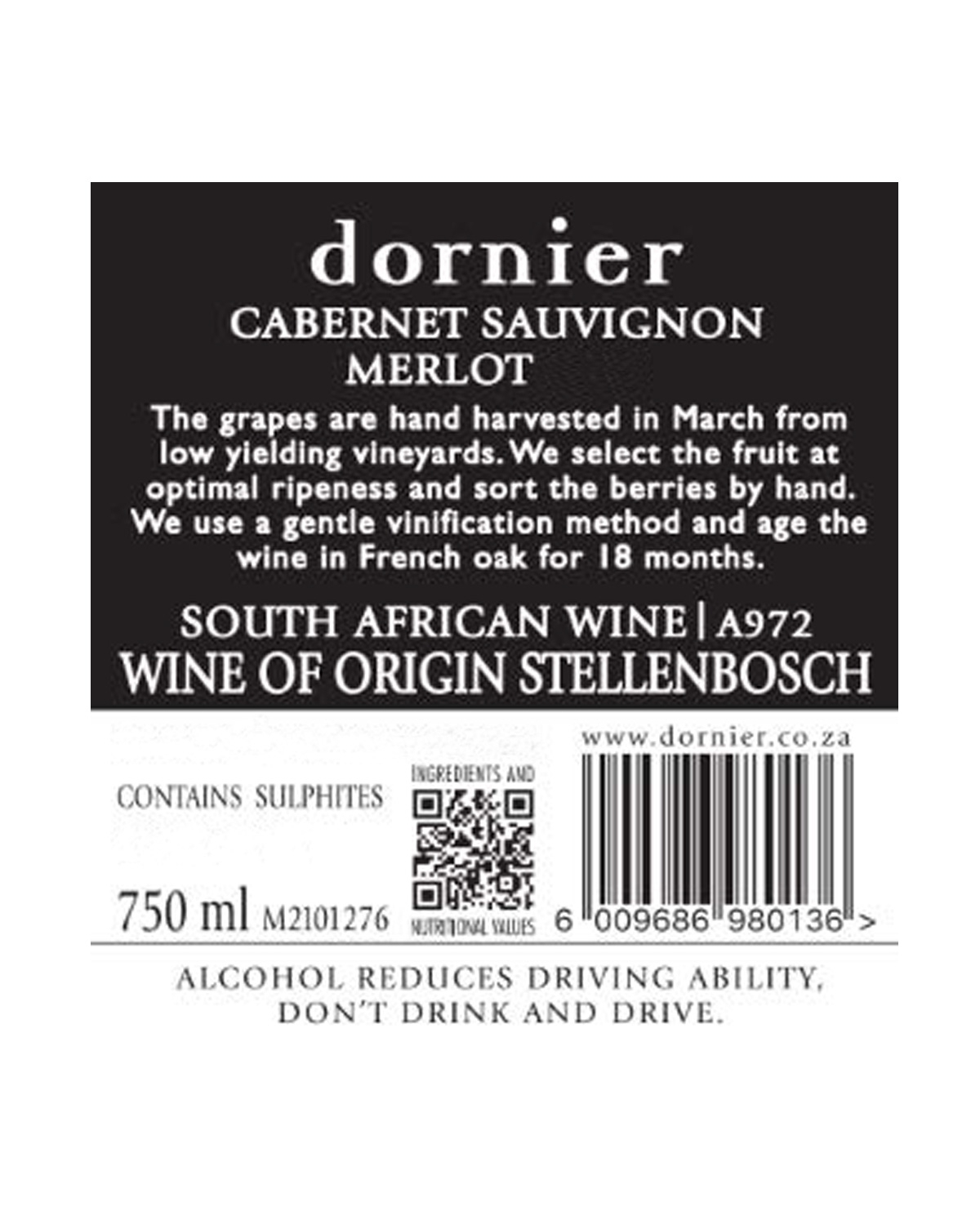 B-Stock: Dornier Cabernet Sauvignon Merlot 2019