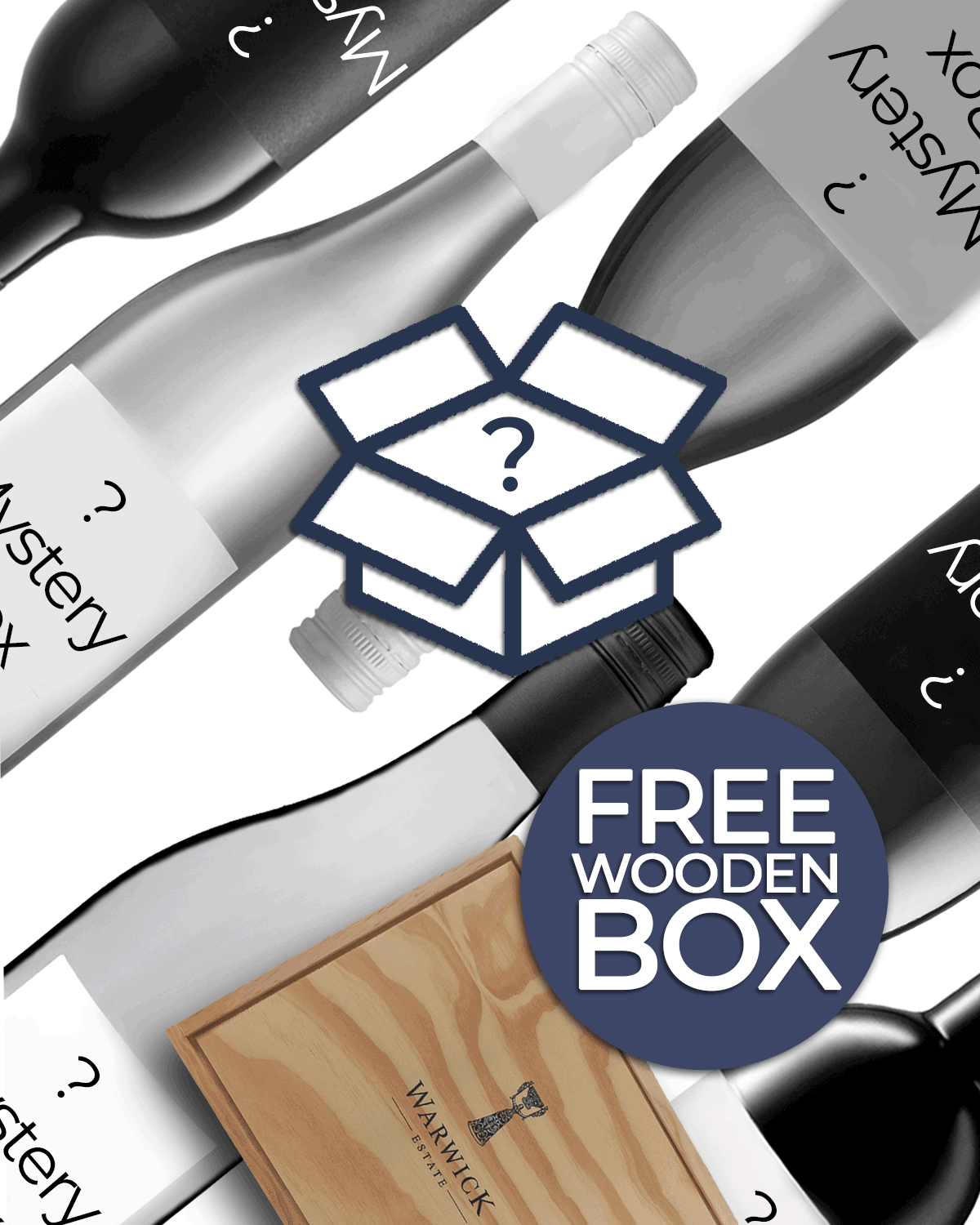 MYSTERY-WINE-BOX 🔮 Surprise Package | Lowest Price | Plus Wooden Box